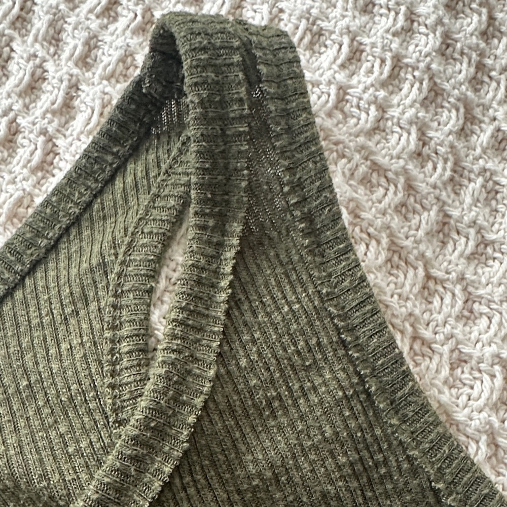 Free People Dark Olive Green Tank Top - Size Medium - Picture 5 of 5